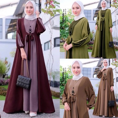 Maxi Kleid Kaftan Islamischen Kaftan Robe Kleid Muslimischen Kleid Retro  >