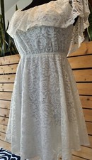 Womens White Lace Dress, Size Medium, Rue 21, Has Liner
