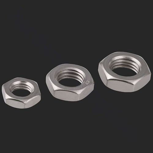Hex Jam Nuts Half Thin Hexagon Nut M3 4 5 6 8 10 12 14 16 18 20 A2 Stainless - Picture 5 of 10
