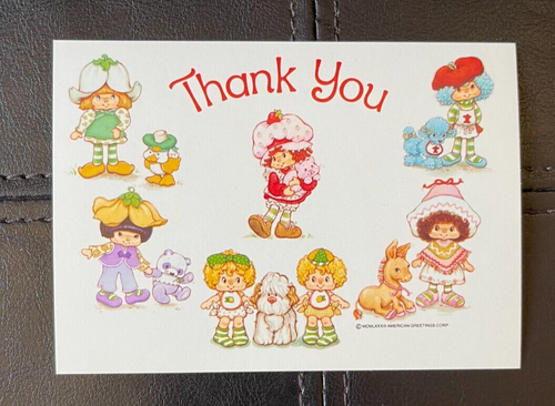 Vintage Strawberry Shortcake Thank You Postcards 1983 Lot of 12 Unused New - Picture 2 of 3