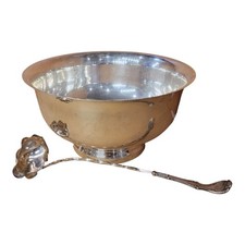 Wallace Silverplate Punch Bowl with Ladle 22514