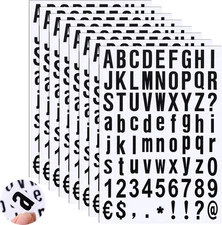 8 Sheets 1" Mailbox Numbers Sticker Self Adhesive Vinyl Letters Numbers for Car