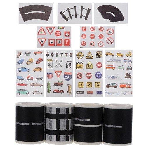 13 Pcs Floors Tracks Tape Track Tape Toy Car Railway Stickers - Afbeelding 3 van 12