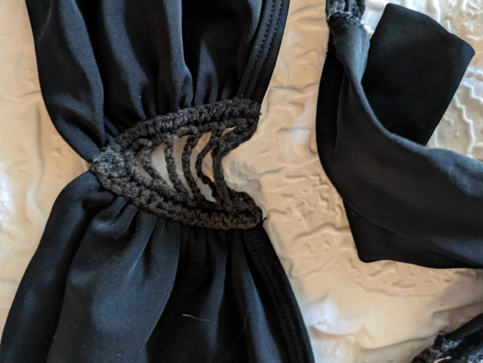 Top Acacia Bandeau Vintage Crochet Negro/Serpiente Talla L Foto 3 de 4