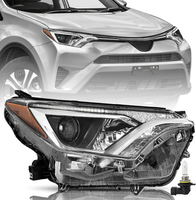 BRYGHT Halogen Headlight Assembly Fits for 2016 2017 2018 Toyota RAV4 16 17 18 H