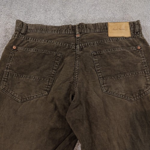 Paul Smith Jeans Mens 34R Brown Corduroy Relaxed Straight Denim Trousers W34 L30 - Picture 14 of 19