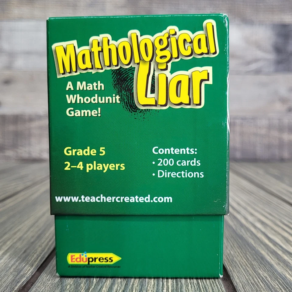 Mathological Liar: A Math Skills Whodunit Game Grade 5 HomeSchool EUC Edupress - Image 2 of 4
