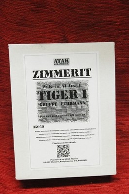 1:35 Modellbausatz Atak Model  35059 Zimmerit Tiger I Gruppe ''Fehrmann'' OVP