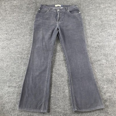 Gap Khakis Pants Womens 10 Gray Corduroy Flare Leg Casual Cotton Fall Classic