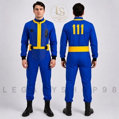 Fallout Vault Dweller Cosplay Jumpsuit: Retro Gamer Costume