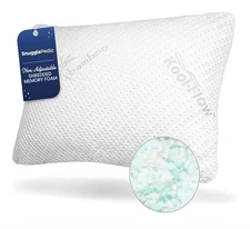 (QUEEN)Snuggle-Pedic Shredded Memory Foam Pillow - The Original Cool Pillows
