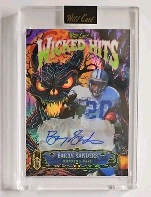 2025 WILD CARD WICKED TRUE 1/1 AUTO BARRY SANDERS DETROIT LIONS HOF ICON MINT  