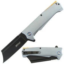 Cuchillo asistido por resorte MTech de 8,25" con mango de aluminio anodizado y clip de bolsillo