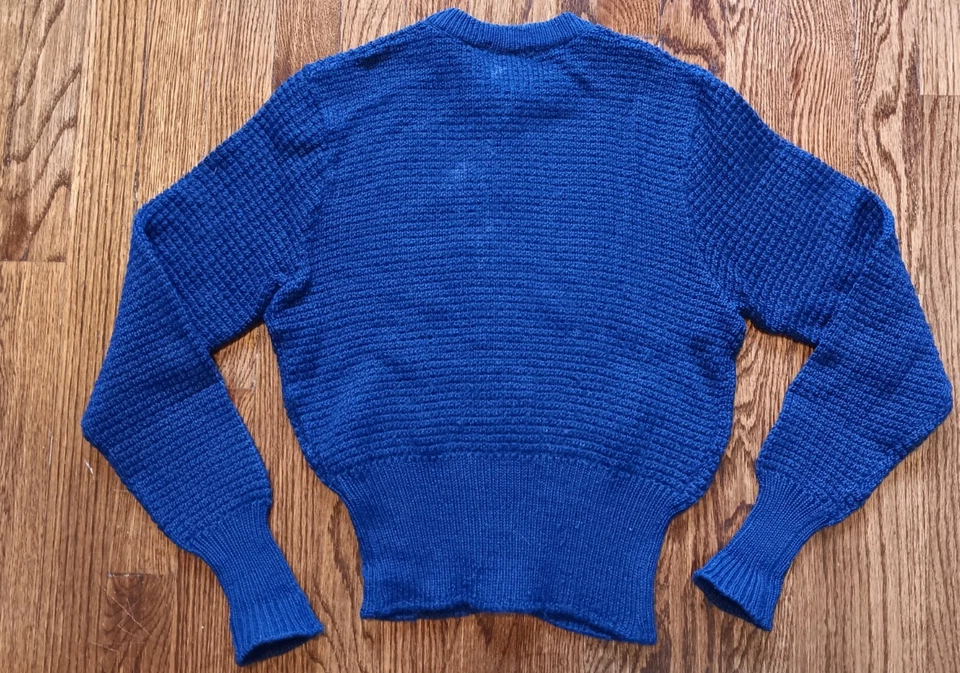 Vintage 50s 60s Dark Blue Jantzen Cardigan - Image 3 of 4