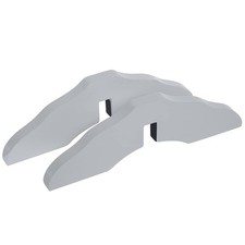 unipaws Support Feet for Wood Pet Gate, 12    x 0.71   x 3.54   , Light Gray