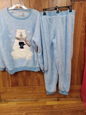 NWT Secret Treasures Sleepwear 2pc PJ Set Women Plush NWT XL Polar Bear Sequin