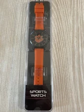 NEW Sparo Men's Black/Orange Silicone Sports Watch NCAA Clemson Tigers Licensed