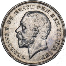 1935 Crown - George V British Silver Coin - Very Nice