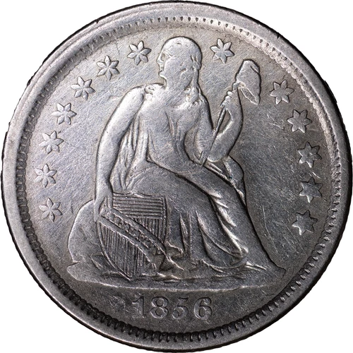 1856 10c Seated Liberty Dime - Small Date ~ VF Details