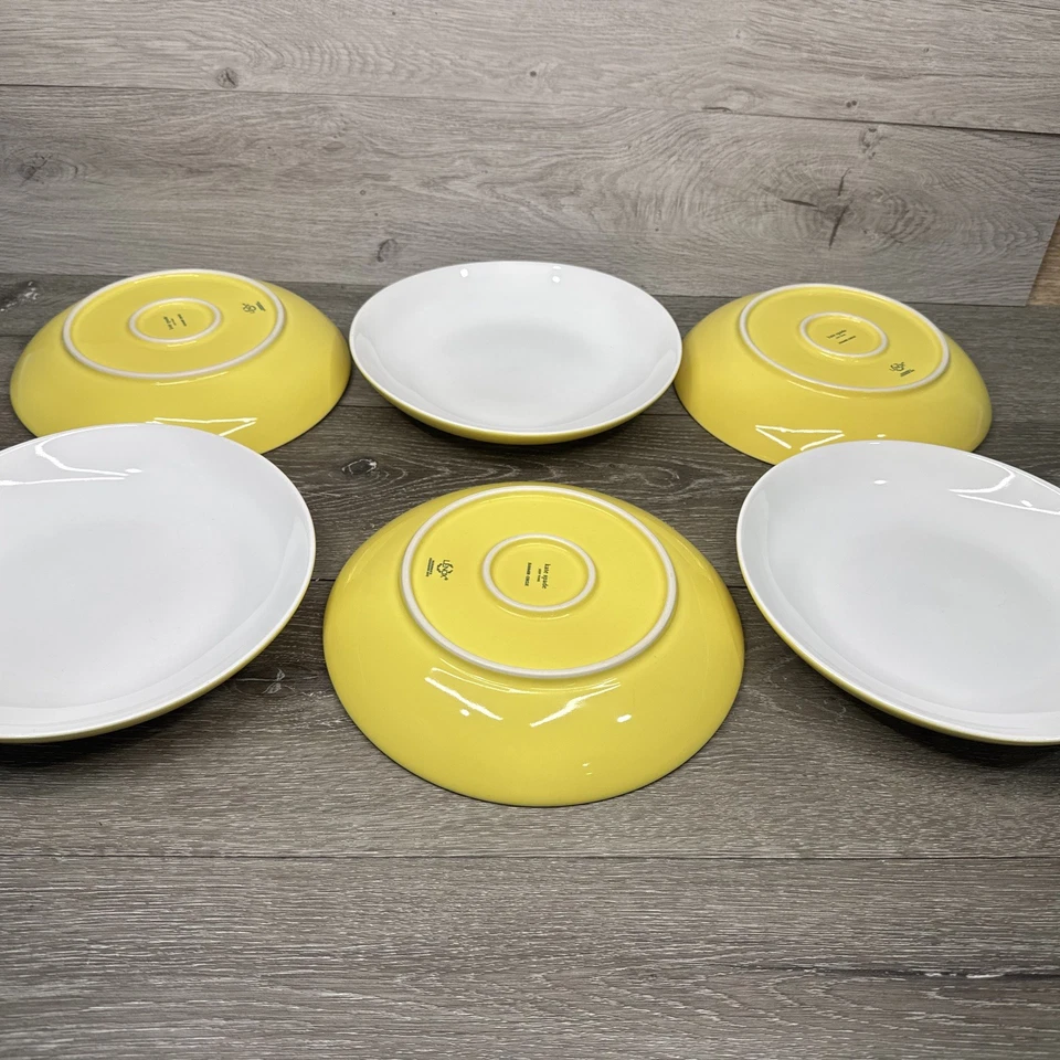 Kate Spade Lenox Summer Circle 9 3/8" Amarillo Ensalada Pasta Plato Cuenco ~ Juego de 6 Foto 2 de 4