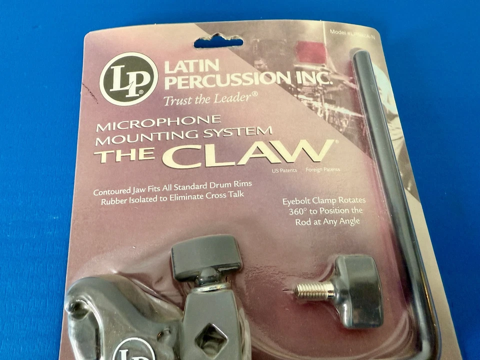 NOS LP Latin Percussion The Claw Microphone Mounting System Arm Hoop Rim Clamp - Image 2 of 4