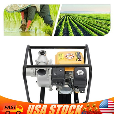 #ad 7.5 HP 3 Inch Gas Power Semi Trash Water Pump High Pressure Garden Irrigation $228.06