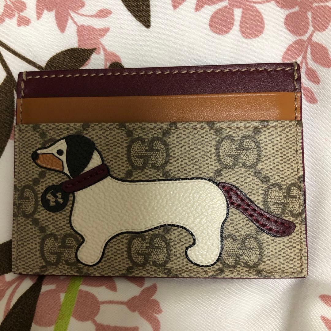 Gucci Card Case Women's Leather Credit Card Holder with Slots