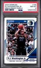 2024 PANINI DONRUSS PRESS PROOF PURPLE #195 PJ WASHINGTON JR. 40/199 PSA 8