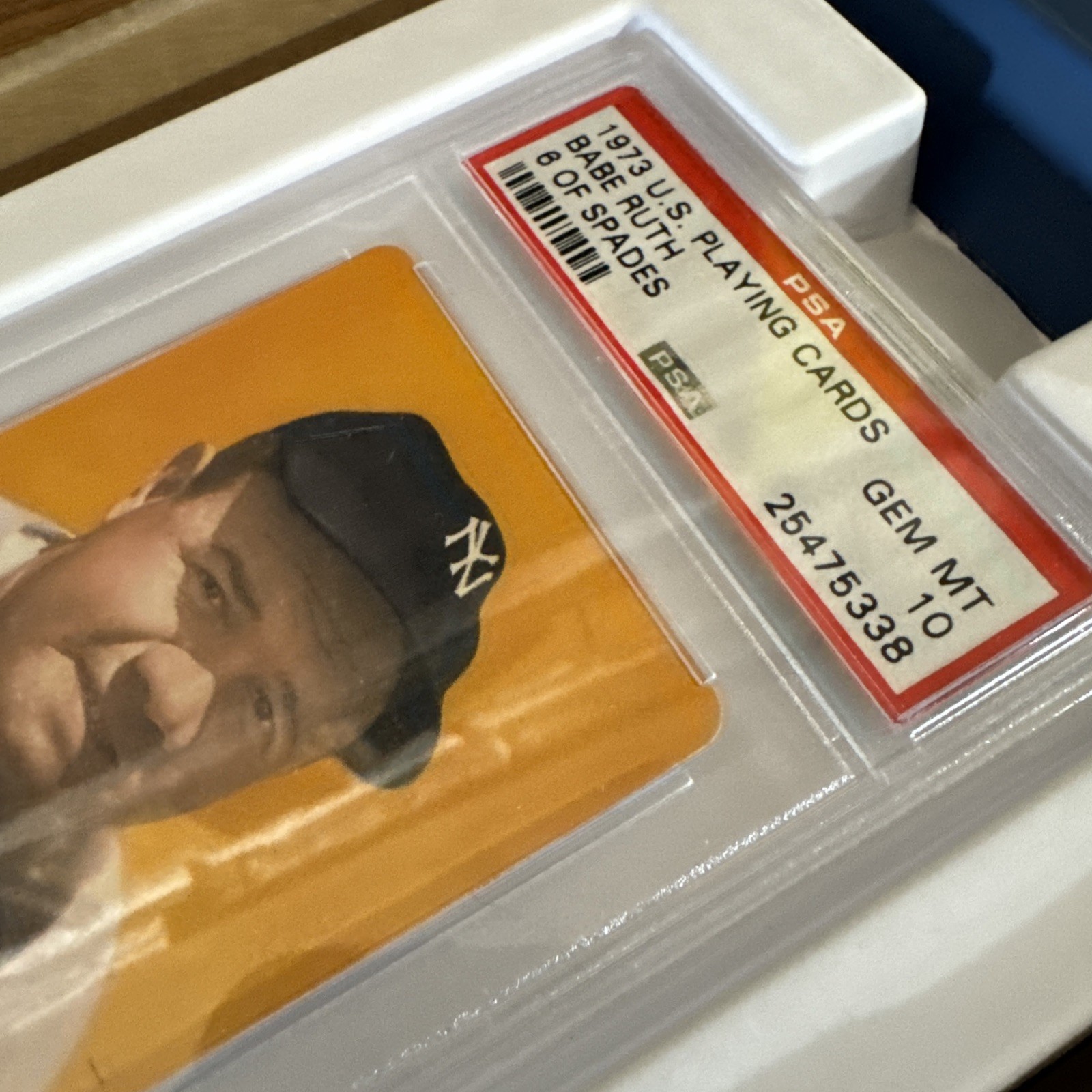 Babe Ruth Playing Card PSA 10 Gem Mint New York Yankees 1973 Vintage Baseball NY view 9