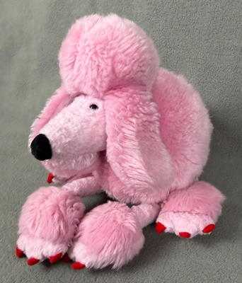 Manhattan Toy Gigi Pink Poodle Plush Dog Floppy Figure w/Red Nails