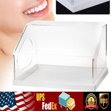 Acrylic Dust Box Dental Grinding Polishing Plaster Grinding Transparent 2 Hole