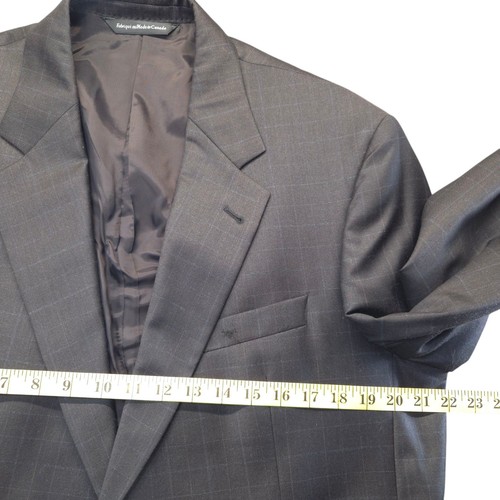 Ermenegildo Zegna Coppley Mens Navy Blue Check Wool and Silk Blazer Mens 42R - Picture 13 of 19