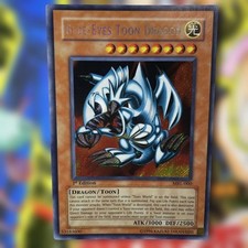   YUGIOH   BLUE EYES TOON DRAGON   SECRET RARE   MRL-000   1st EDITION