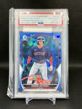 Roman Anthony 2023 Bowman Chrome Sapphire #BCP-71 Red Sox Red Ink PSA Auto 10