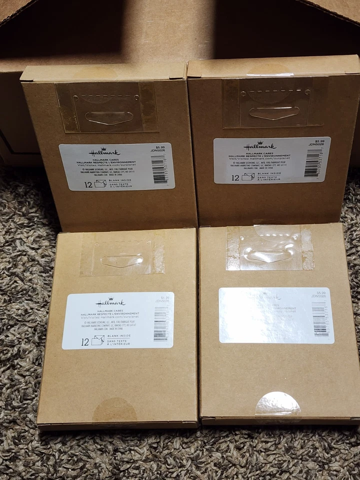 Lote de 4 (12 por caja) tarjetas y sobres en blanco para todas las ocasiones de alpaca/llama Foto 2 de 3