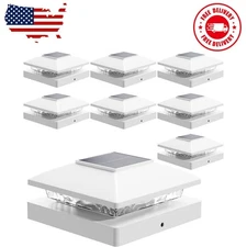 Solar Post Cap Lights Outdoor 8pack,White Waterproof Solar Powered Deck Fence...
