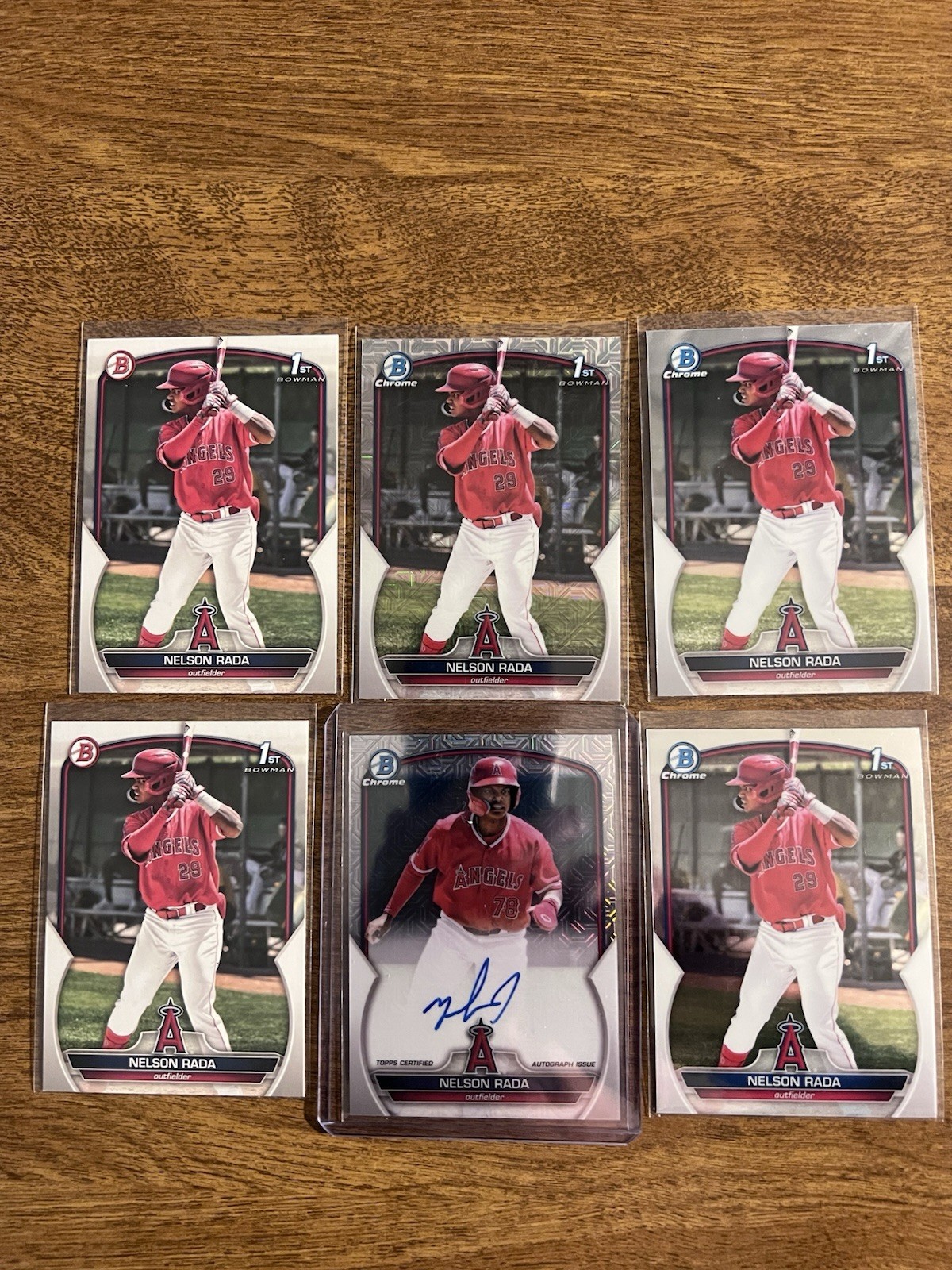 2023 Bowman Chrome Mega Box Autographs Nelson Rada #BMA-NR (AU, RC)+ALL6