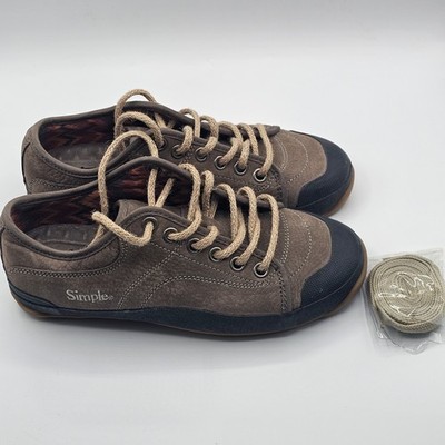 Simple Shoes Women s 10 Brown Leather Lace Up Casual Comfort Sneakers Travel