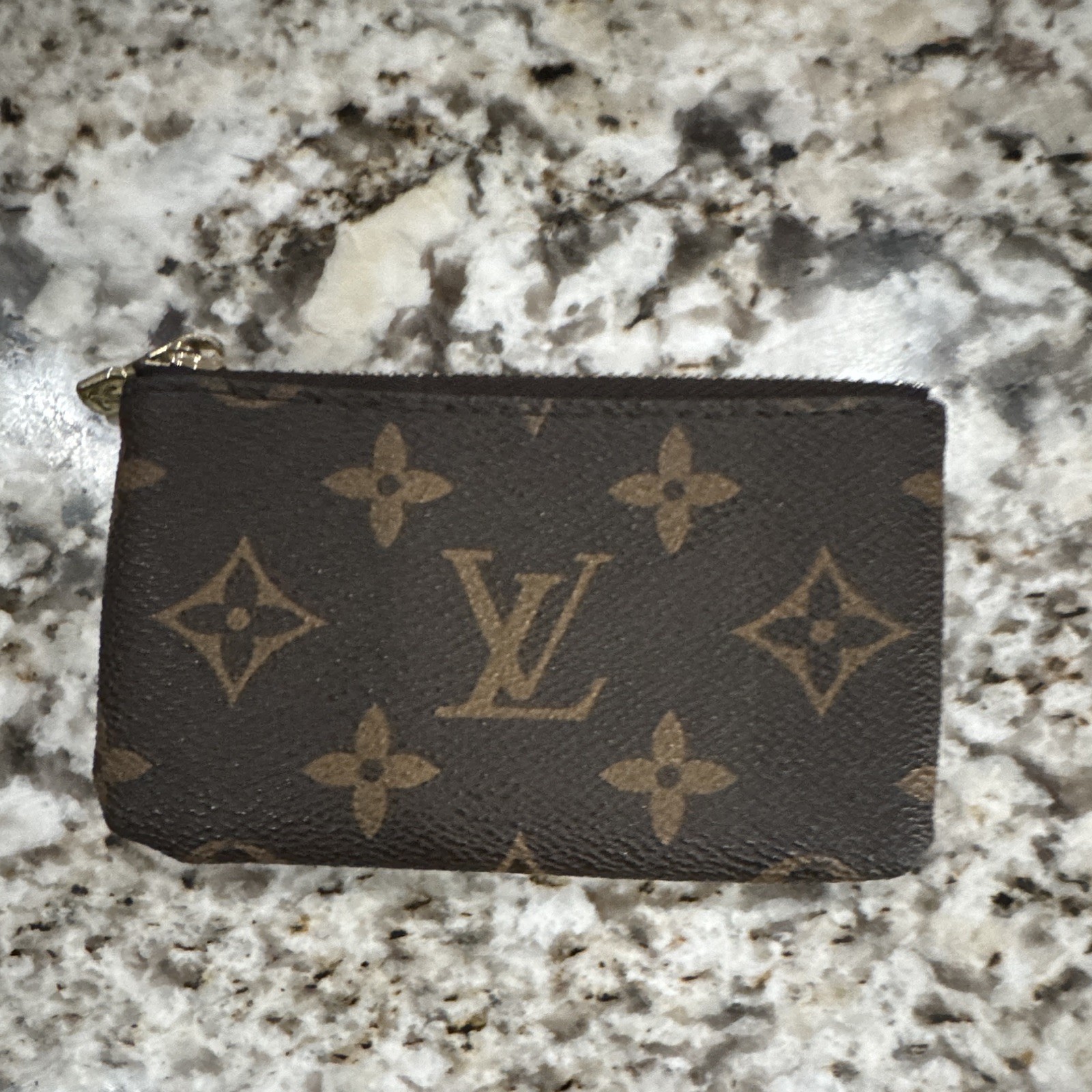 Louis Vuitton Monogram Zip Coin Wallet Pouch Brown Women’s One Size