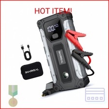Sharmeal Car Jump Starter 5000A, Jump Starter Battery Pack for 10.0L Gas and 9.0