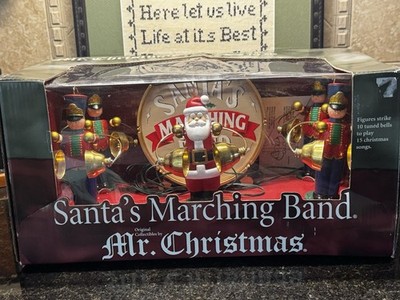 Mr. Christmas Animated Santa's Marching Band Plays 15 Songs 5.5'' Tested Amazing!