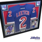Brian Leetch Signed Framed New York Rangers Reebok Jersey Fanatics NHL Hockey