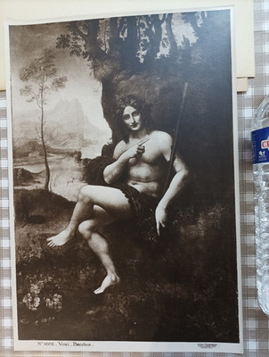 altes großes Foto Vinci Bacchus Archiv 47,5 cm auf 32,5 cm