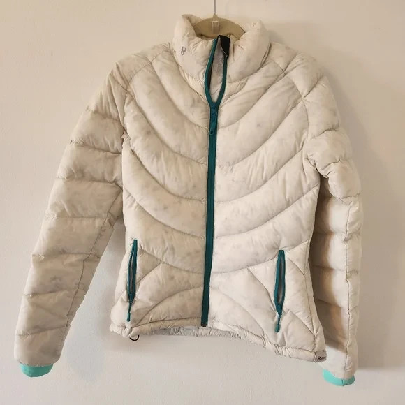 Stoic White Down Jacket, Size Medium - image 1