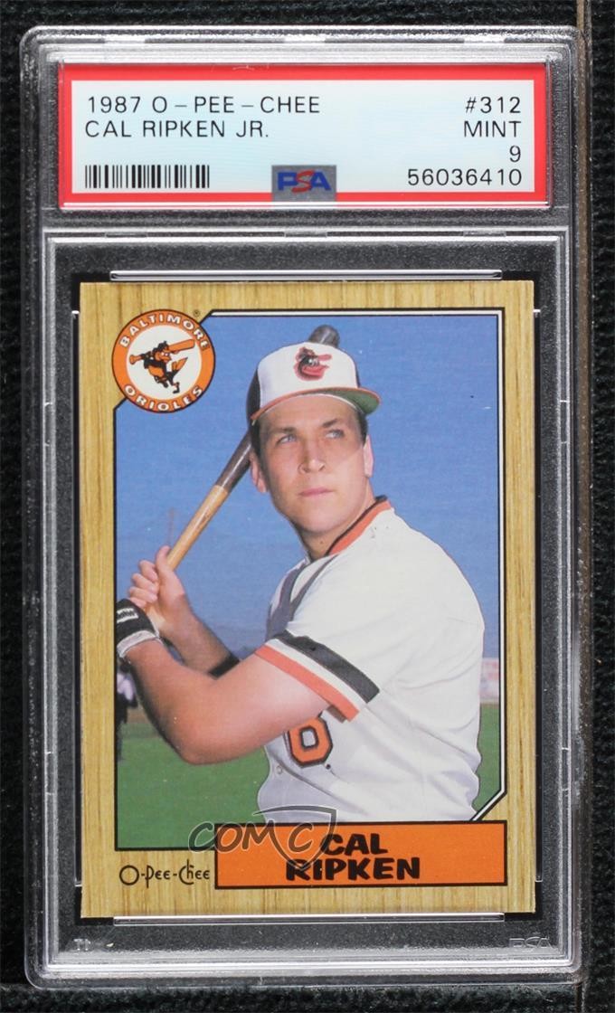 1987 O-Pee-Chee Cal Ripken Jr #312 PSA 9 MINT HOF