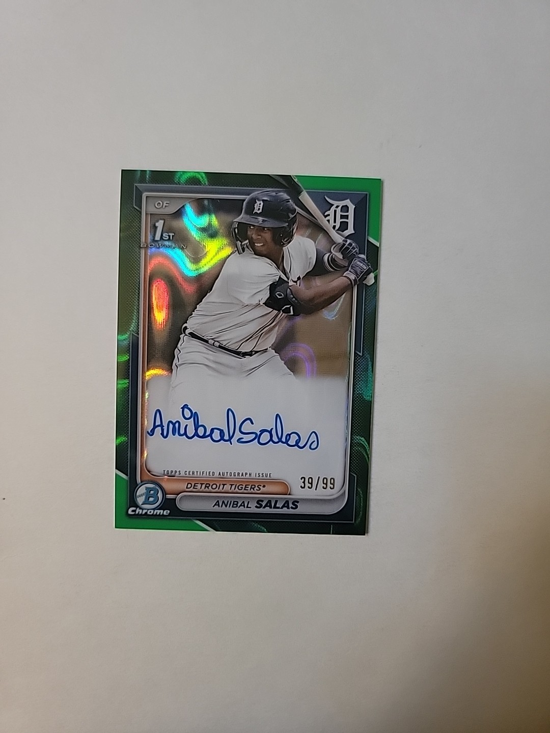2024 Bowman Chrome Baseball Anibal Salas 1st Bowman Auto Green 39/99 - SD5663