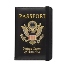 Slim Leather Passport Wallet Cover– Multi-Card + Boarding‑Pass Holder, RFID‑Safe