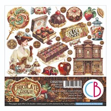 Ciao Bella Paper Chocolate Wanderlust 6" x 6" Fussy Cut Pad Scrapbook Paper