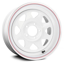 Allied Wheel Components 8 Spoke Wheels 15x6 0 5x139.7 White Rims Set Of 4