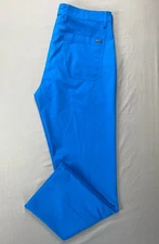 Abacus Lightweight Flat Front Microfiber Golf Pants. Royal Blue, Men's 32X30.5